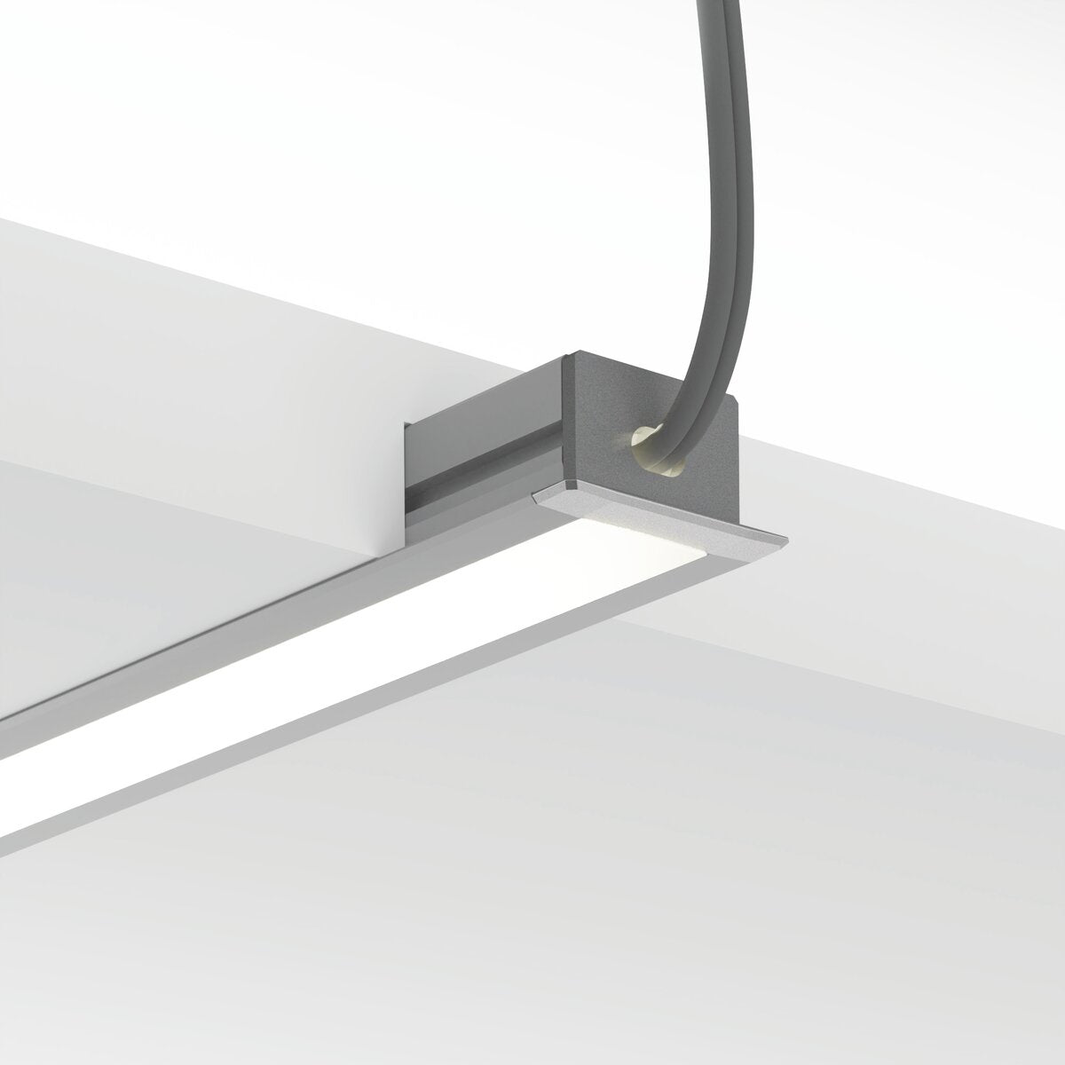 KLUŚ Endkappe mit Loch PDS-NK-OTW, silbern, ABS – Detail-/Anwendungsbild