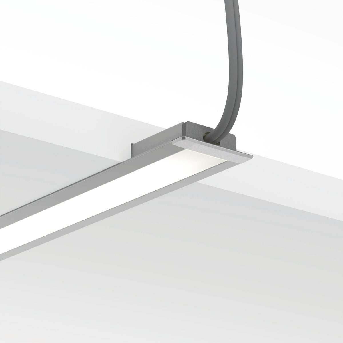KLUŚ Endkappe mit Loch MICRO-NK-OTW, silbern, ABS – Detail-/Anwendungsbild