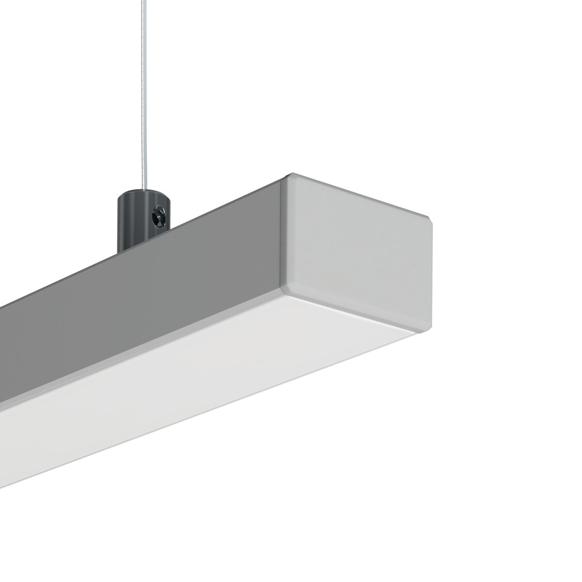 KLUŚ Endkappe GLAZA-LL, grau, ABS – Detail-/Anwendungsbild