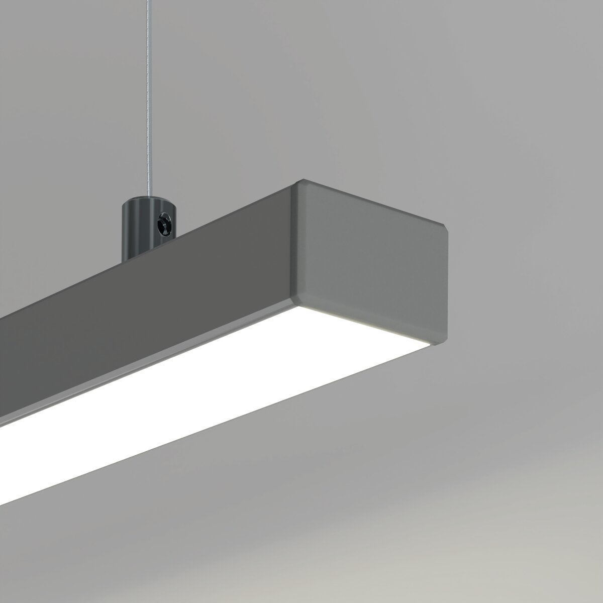 KLUŚ Endkappe GLAZA-LL, grau, ABS – Detail-/Anwendungsbild