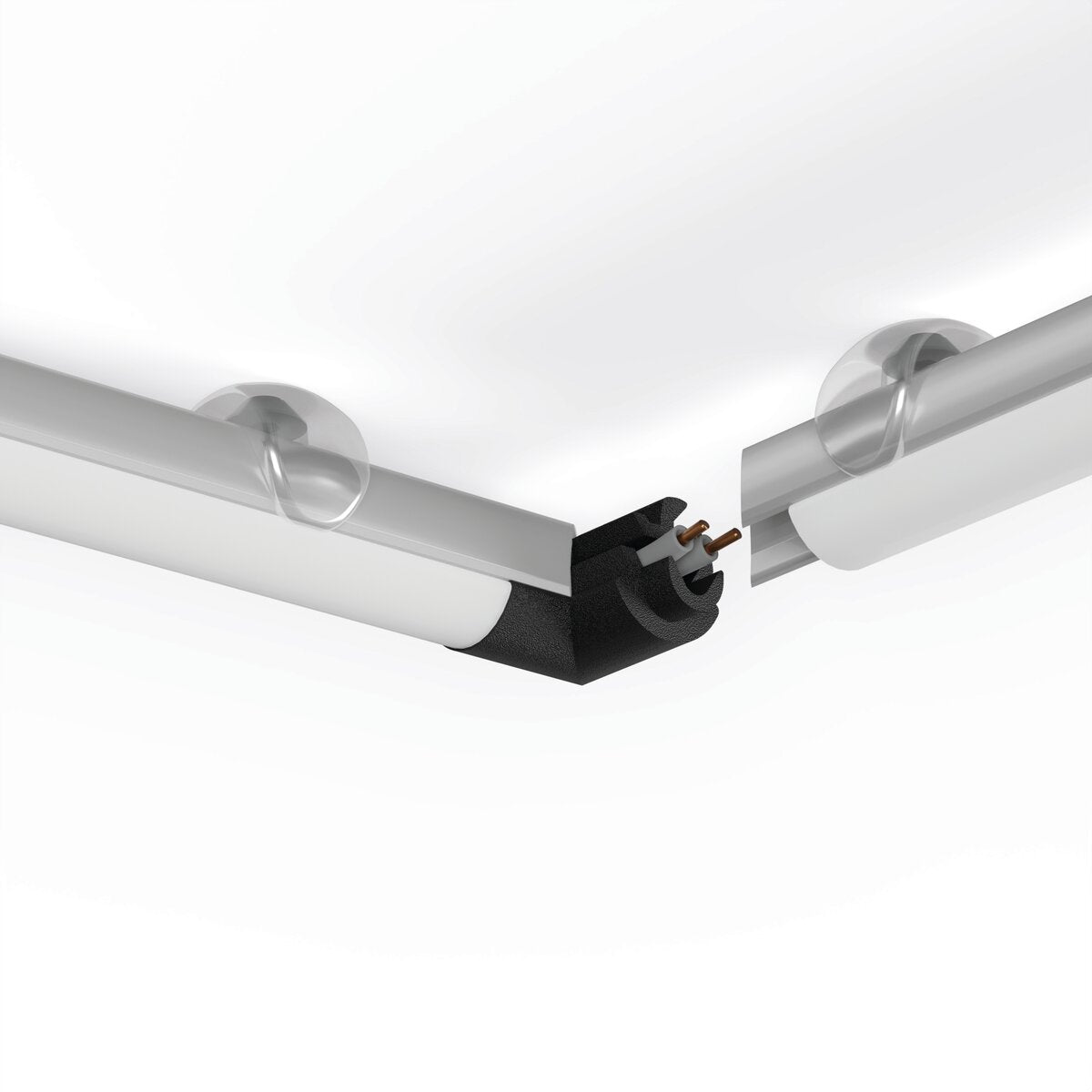 KLUŚ Endkappe PIKO-O-90, schwarz, PA12 – Detail-/Anwendungsbild