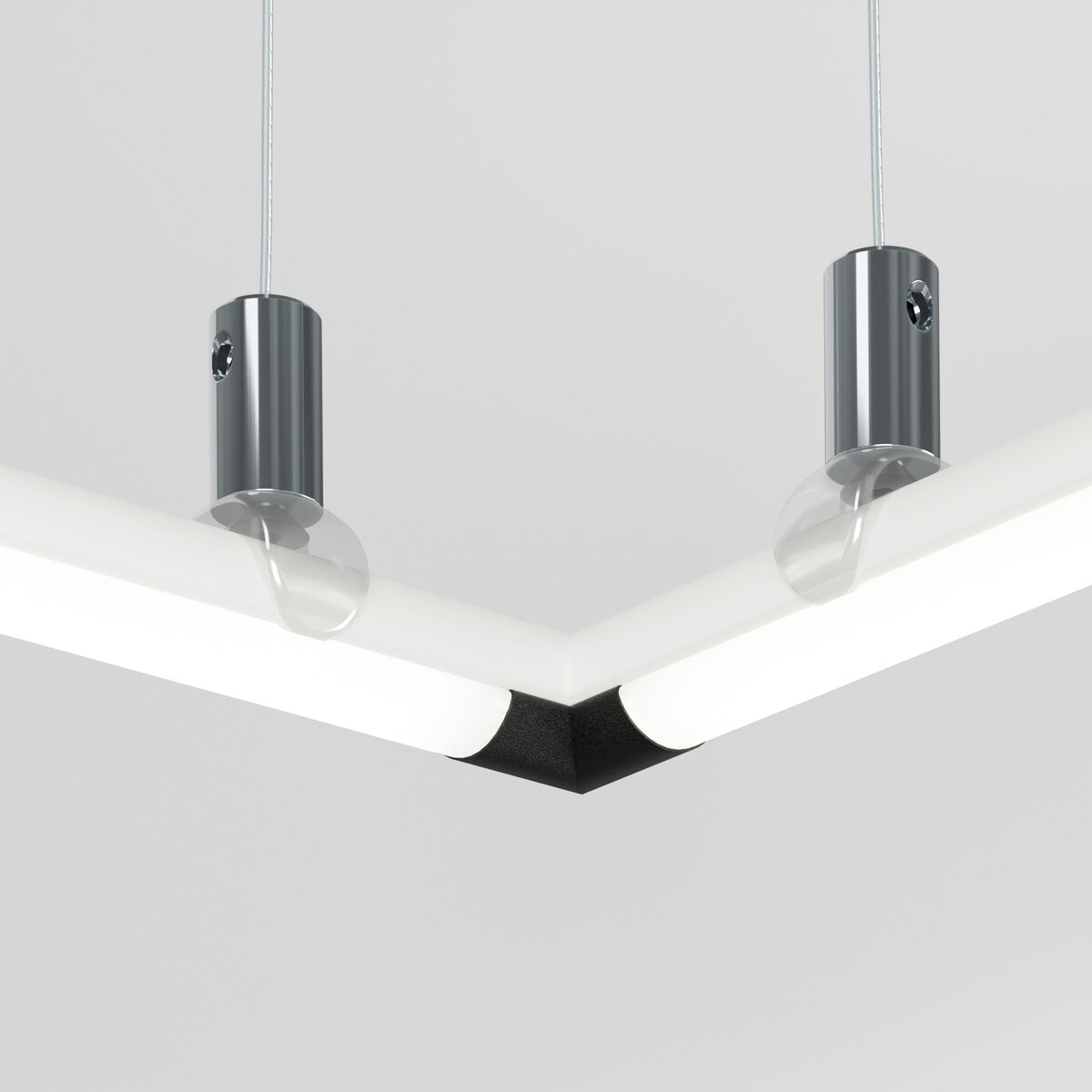KLUŚ Endkappe PIKO-O-90, schwarz, PA12 – Detail-/Anwendungsbild