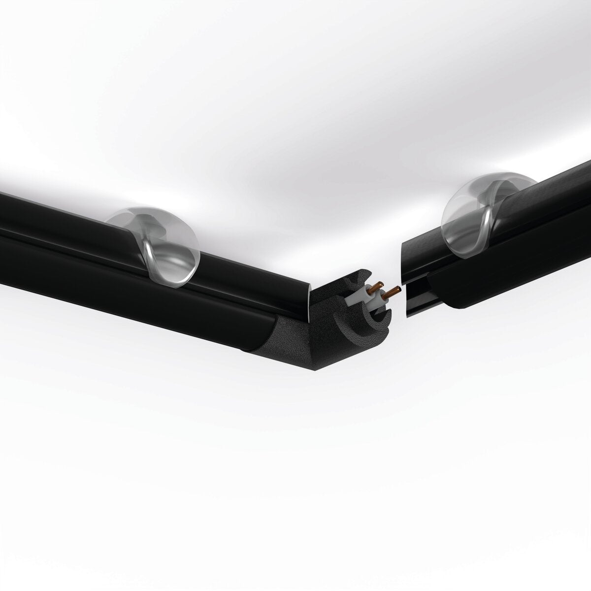 KLUŚ Endkappe PIKO-O-90, schwarz, PA12 – Detail-/Anwendungsbild