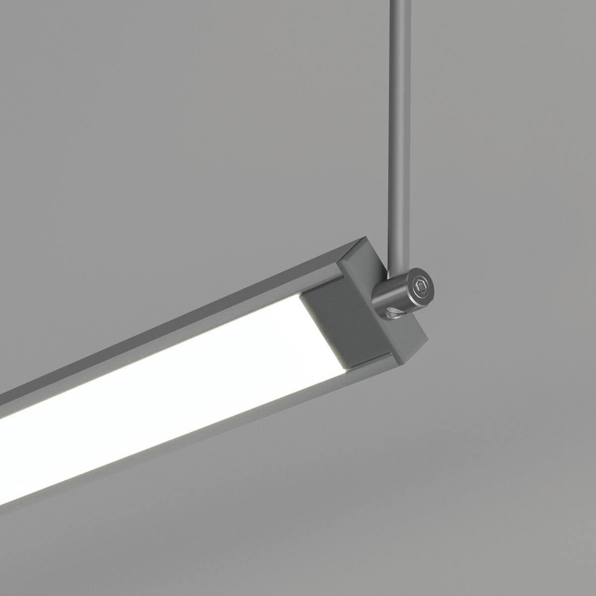 KLUŚ Endkappe mit Stromversorgung MICRO-PLUS, grau, ABS – Detail-/Anwendungsbild