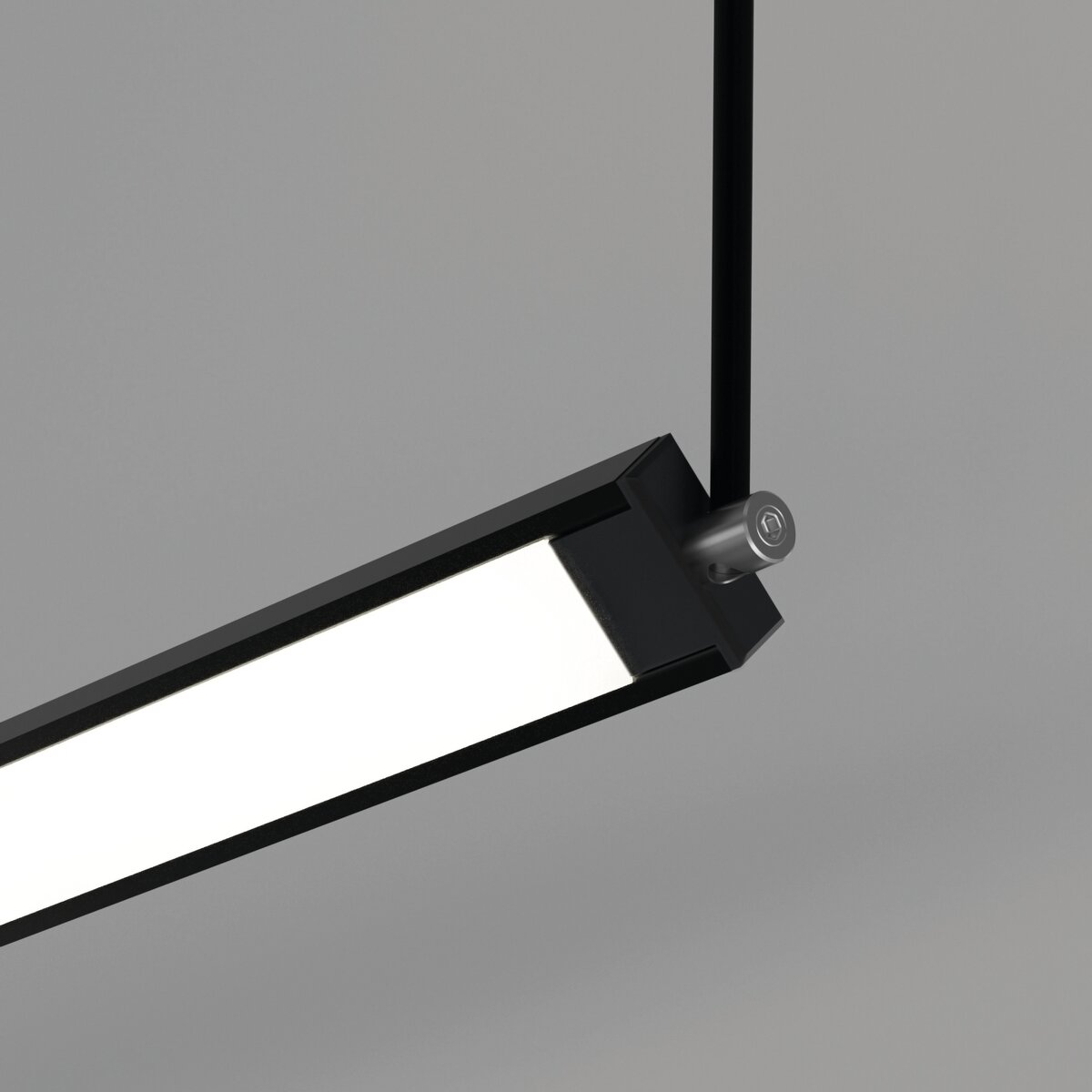 KLUŚ Endkappe mit Stromversorgung MICRO-PLUS, schwarz, ABS – Detail-/Anwendungsbild