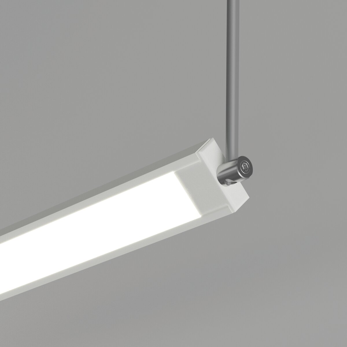 KLUŚ Endkappe mit Stromversorgung MICRO-PLUS, weiß, ABS – Detail-/Anwendungsbild