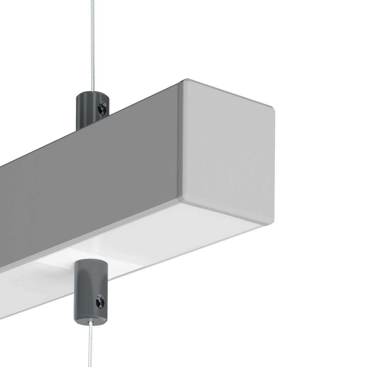 KLUŚ Endkappe GLAZA-DUO, grau, ABS – Detail-/Anwendungsbild