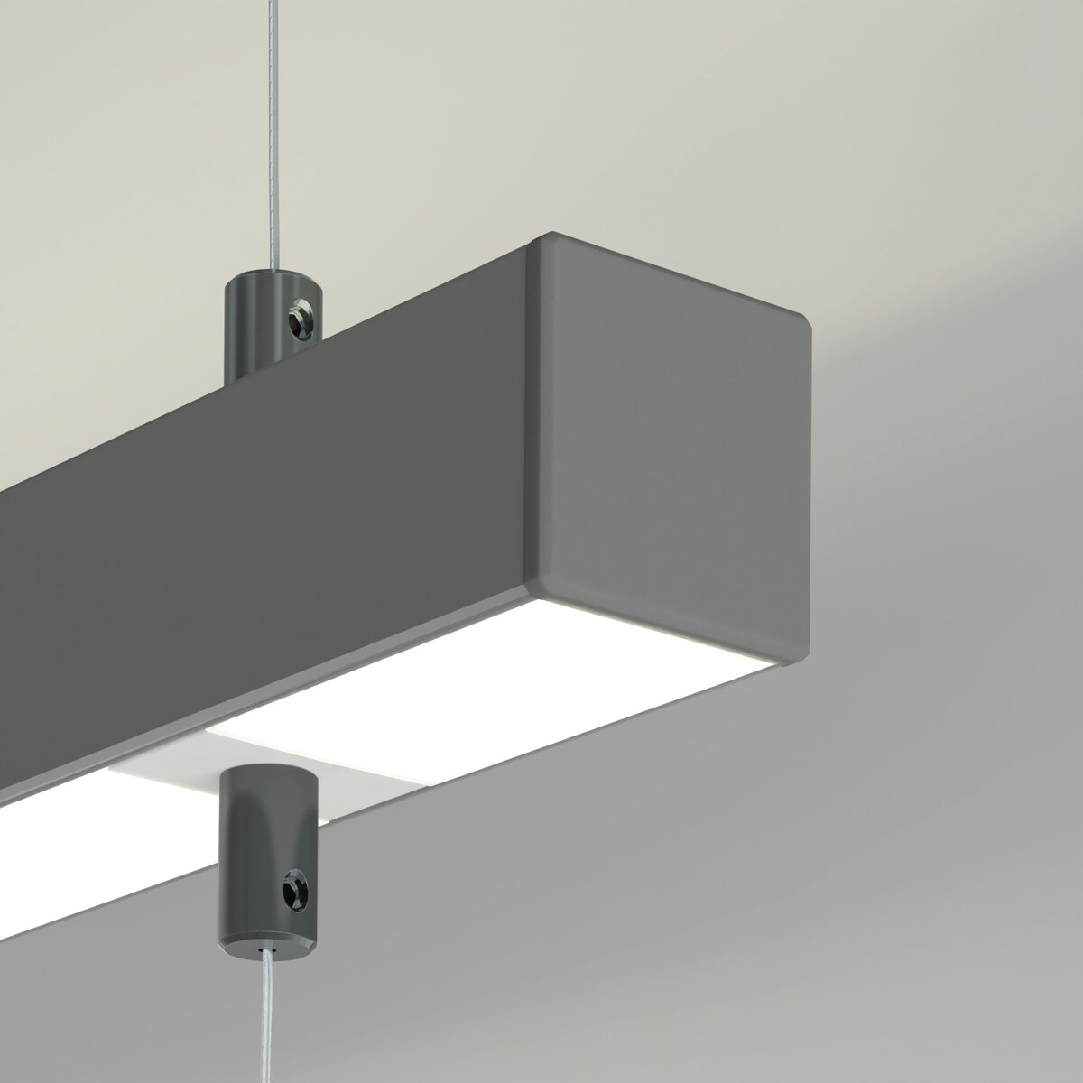 KLUŚ Endkappe GLAZA-DUO, grau, ABS – Detail-/Anwendungsbild