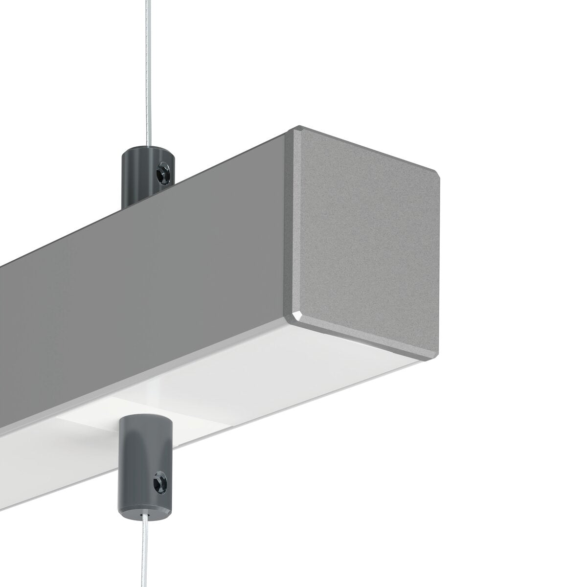 KLUŚ Endkappe GLAZA-DUO, silbern, ABS – Detail-/Anwendungsbild