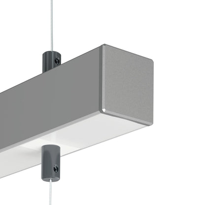 KLUŚ Endkappe GLAZA-DUO, silbern, ABS – Detail-/Anwendungsbild