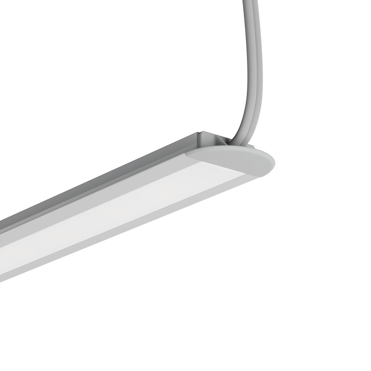 KLUŚ Endkappe mit Loch MICRO-LNK-OTW, grau, ABS – Detail-/Anwendungsbild