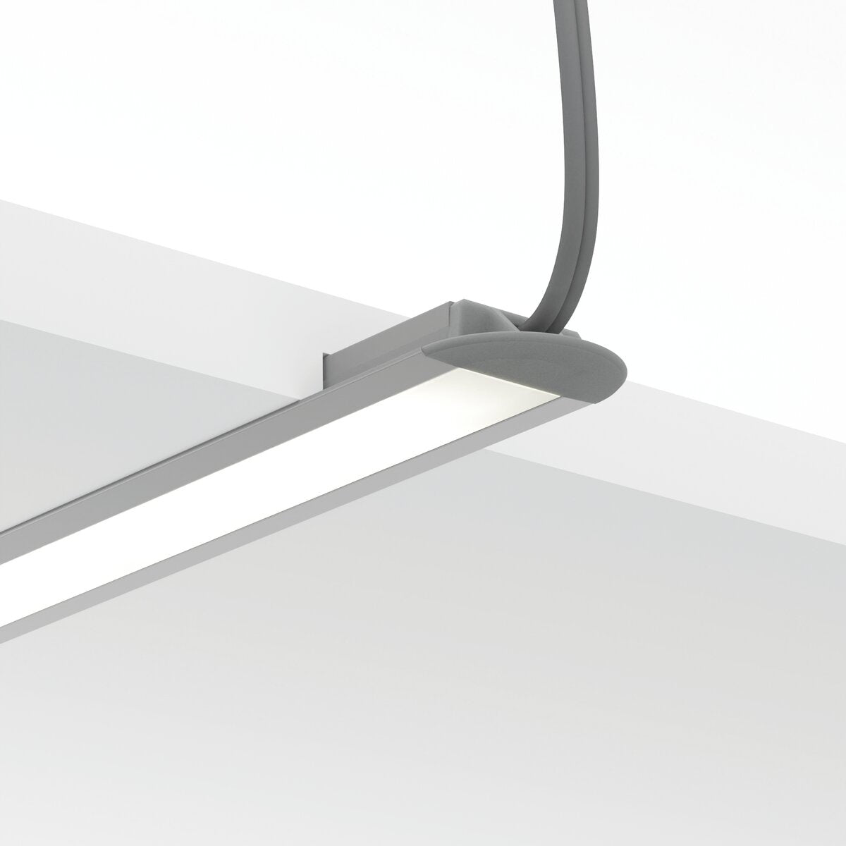 KLUŚ Endkappe mit Loch MICRO-LNK-OTW, grau, ABS – Detail-/Anwendungsbild