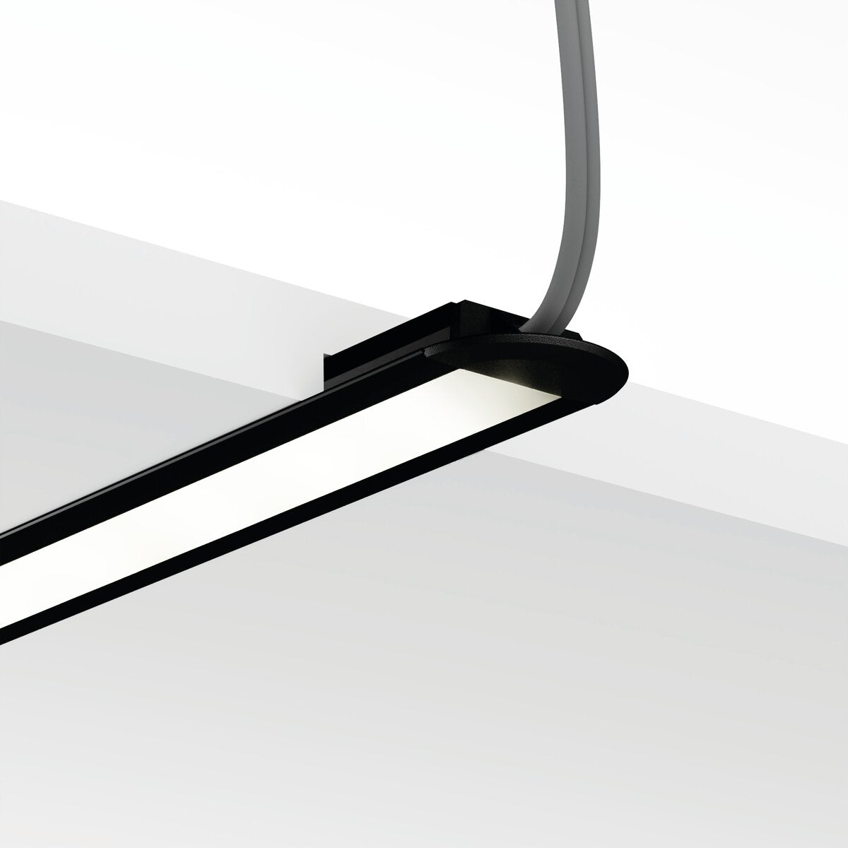 KLUŚ Endkappe mit Loch MICRO-LNK-OTW, schwarz, ABS – Detail-/Anwendungsbild