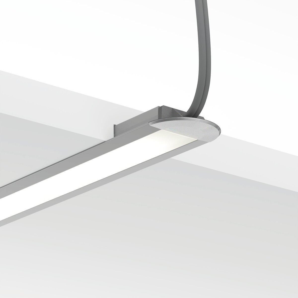 KLUŚ Endkappe mit Loch MICRO-LNK-OTW, silbern, ABS – Detail-/Anwendungsbild