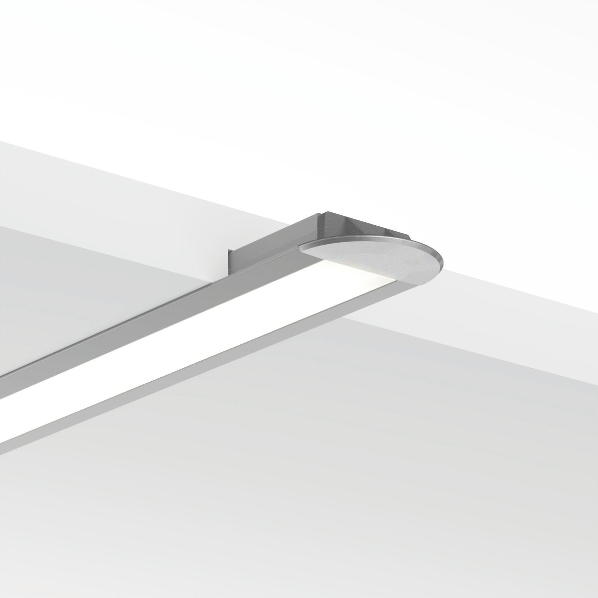KLUŚ Endkappe MICRO-LNK, silbern, ABS – Detail-/Anwendungsbild