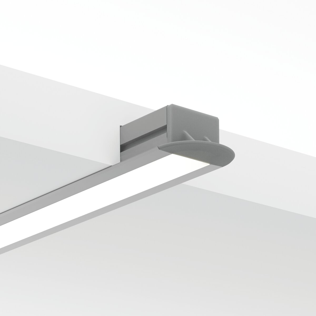 KLUŚ Endkappe PDS-LNK, grau, ABS – Detail-/Anwendungsbild
