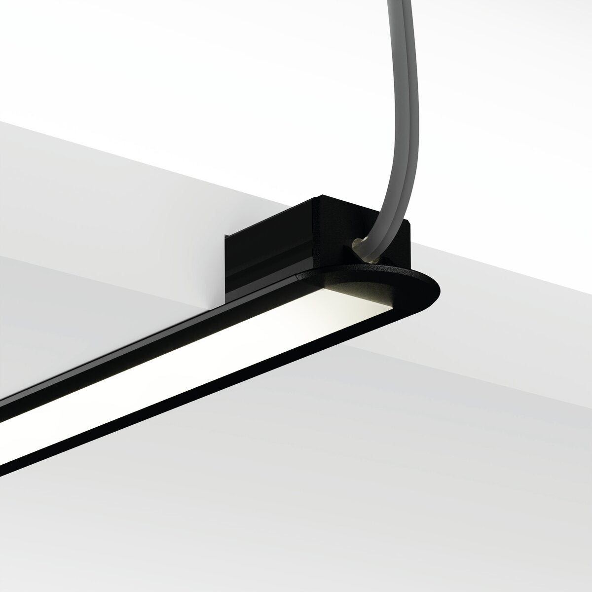 KLUŚ Endkappe mit Loch PDS-LNK-OTW, schwarz, ABS – Detail-/Anwendungsbild