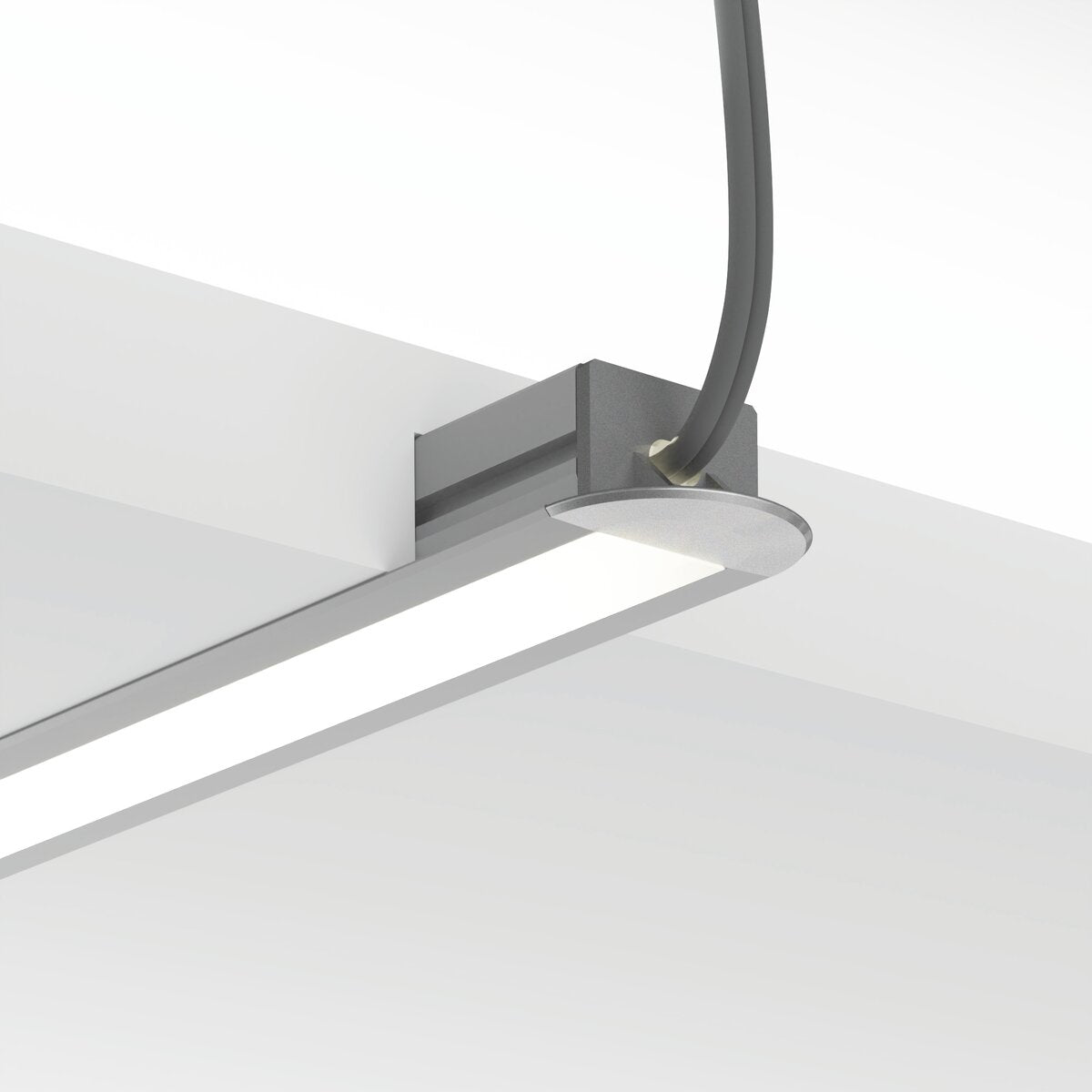 KLUŚ Endkappe mit Loch PDS-LNK-OTW, silbern, ABS – Detail-/Anwendungsbild