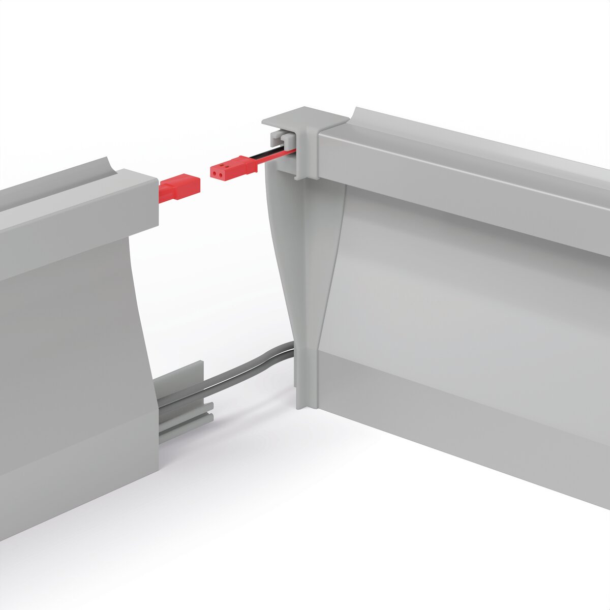 KLUŚ Endkappe OLIS-90W, grau, ABS – Detail-/Anwendungsbild