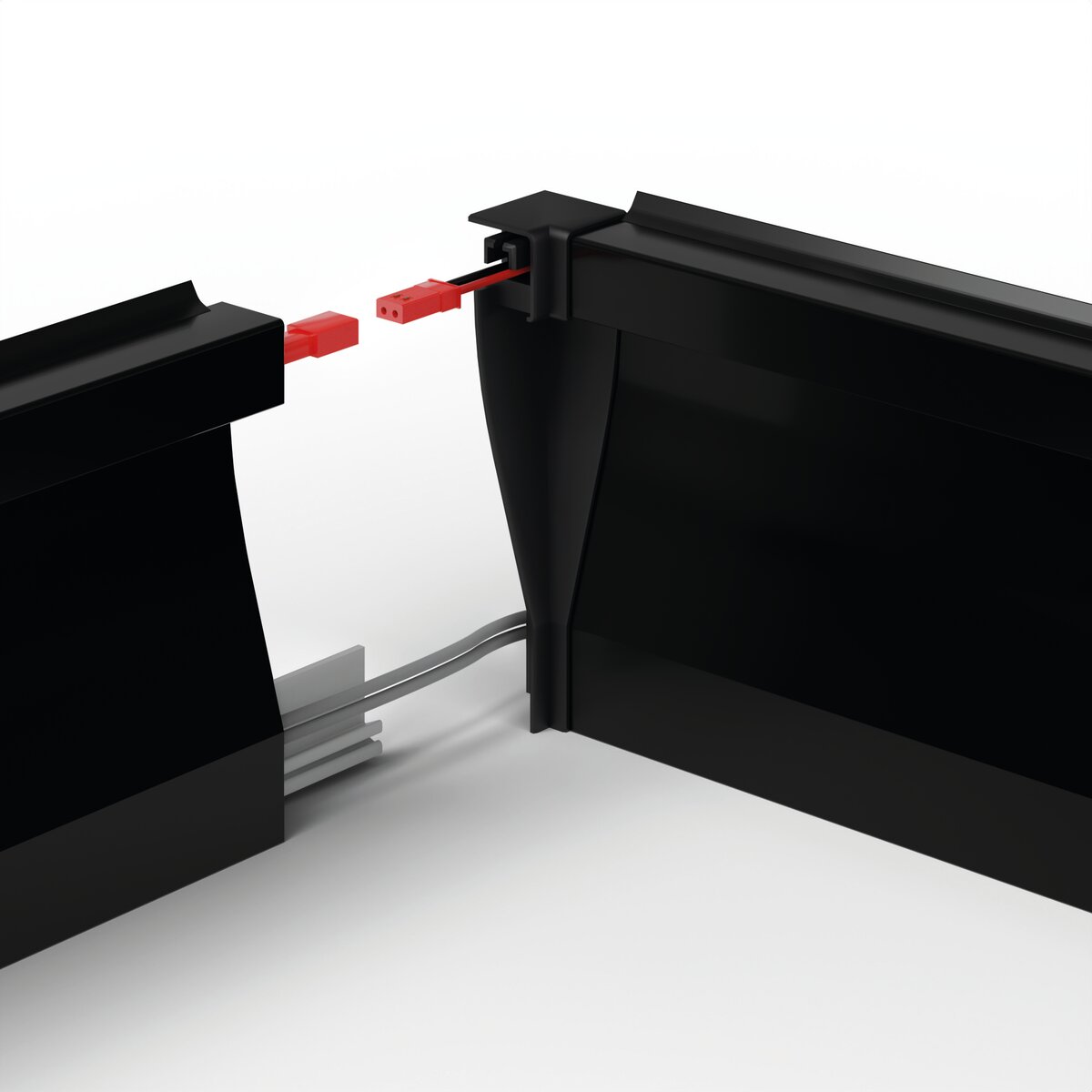 KLUŚ Endkappe OLIS-90W, schwarz, ABS – Detail-/Anwendungsbild