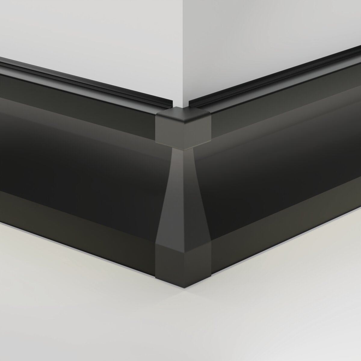 KLUŚ Endkappe OLIS-90Z, schwarz, ABS – Detail-/Anwendungsbild