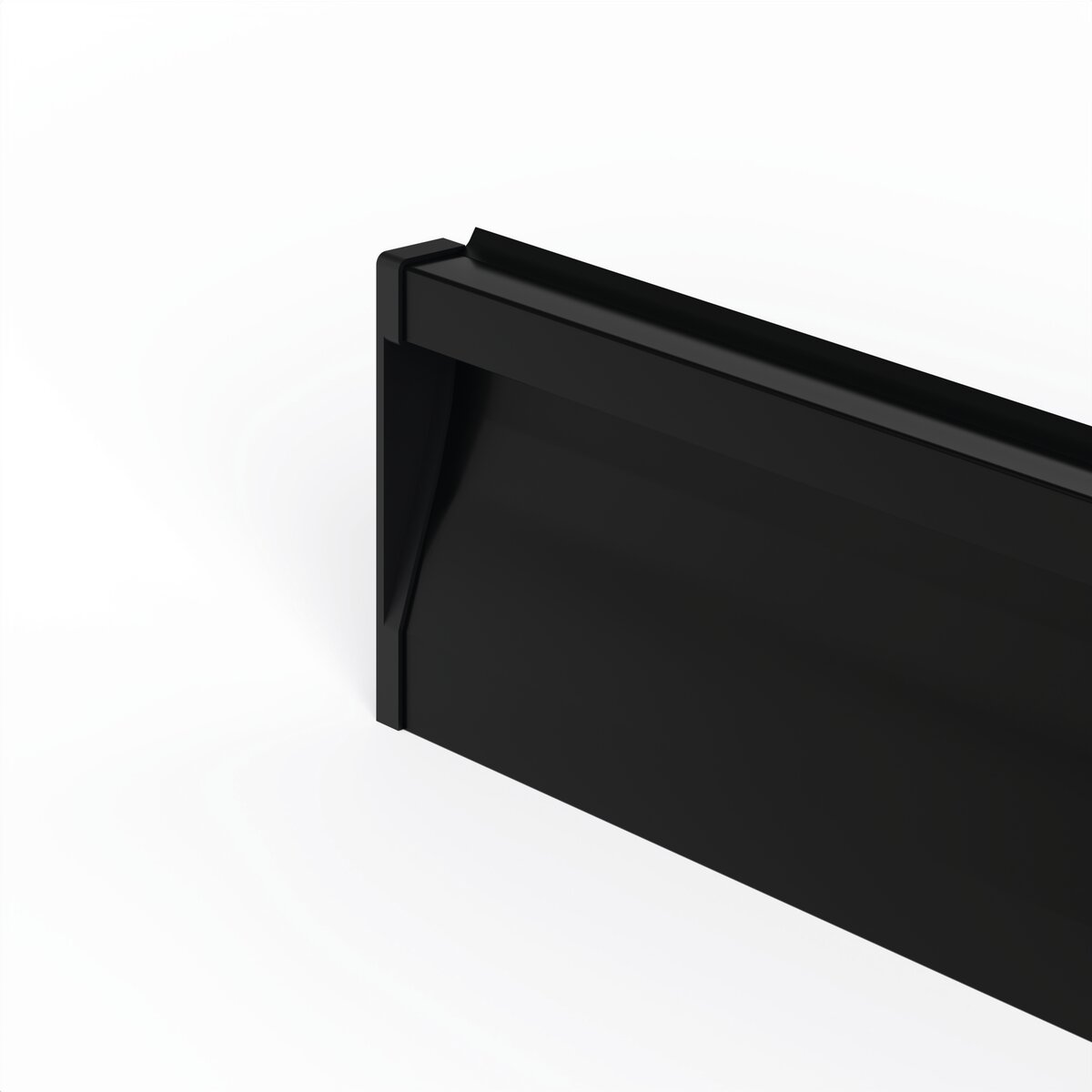 KLUŚ Endkappe OLIS-L, schwarz, ABS – Detail-/Anwendungsbild