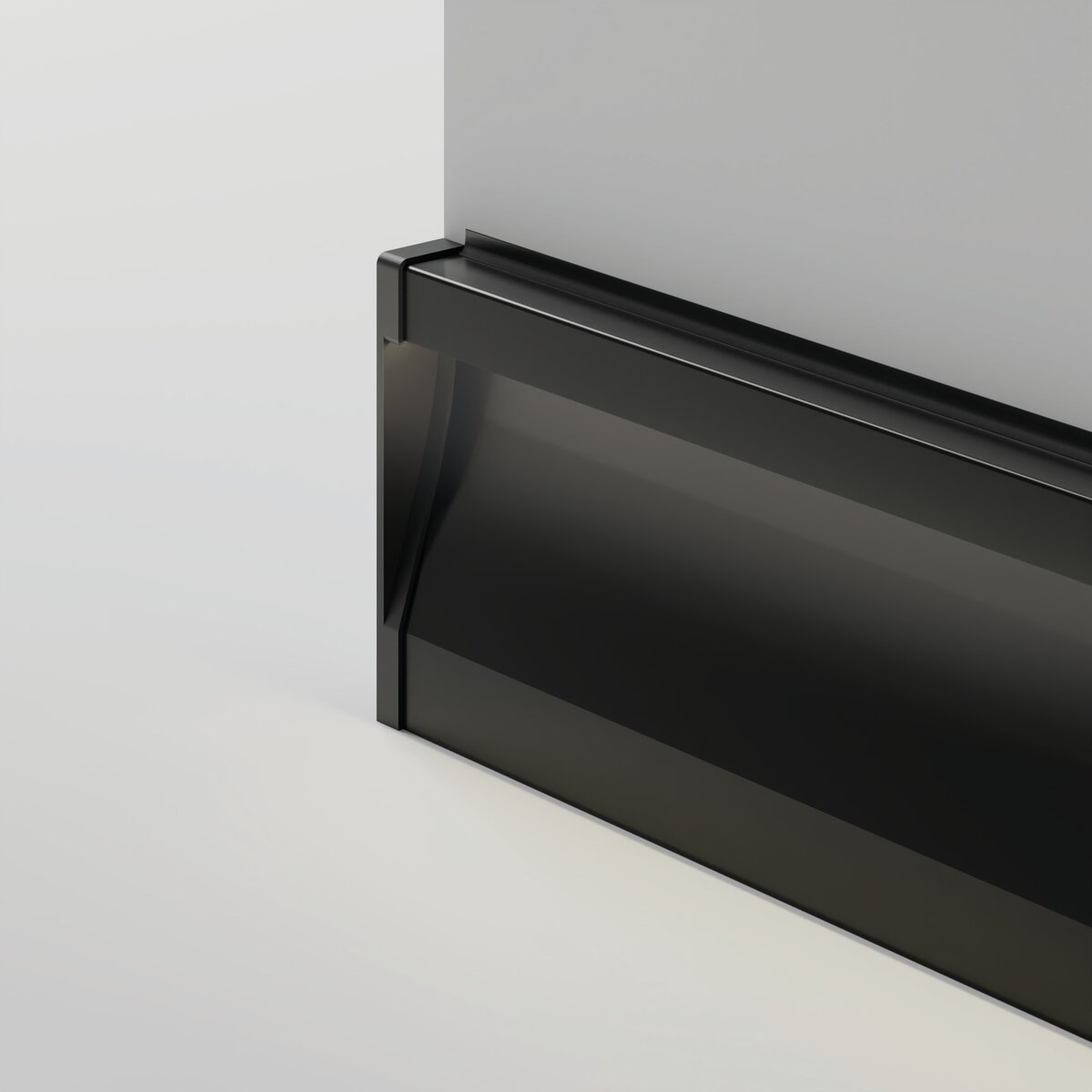 KLUŚ Endkappe OLIS-L, schwarz, ABS – Detail-/Anwendungsbild