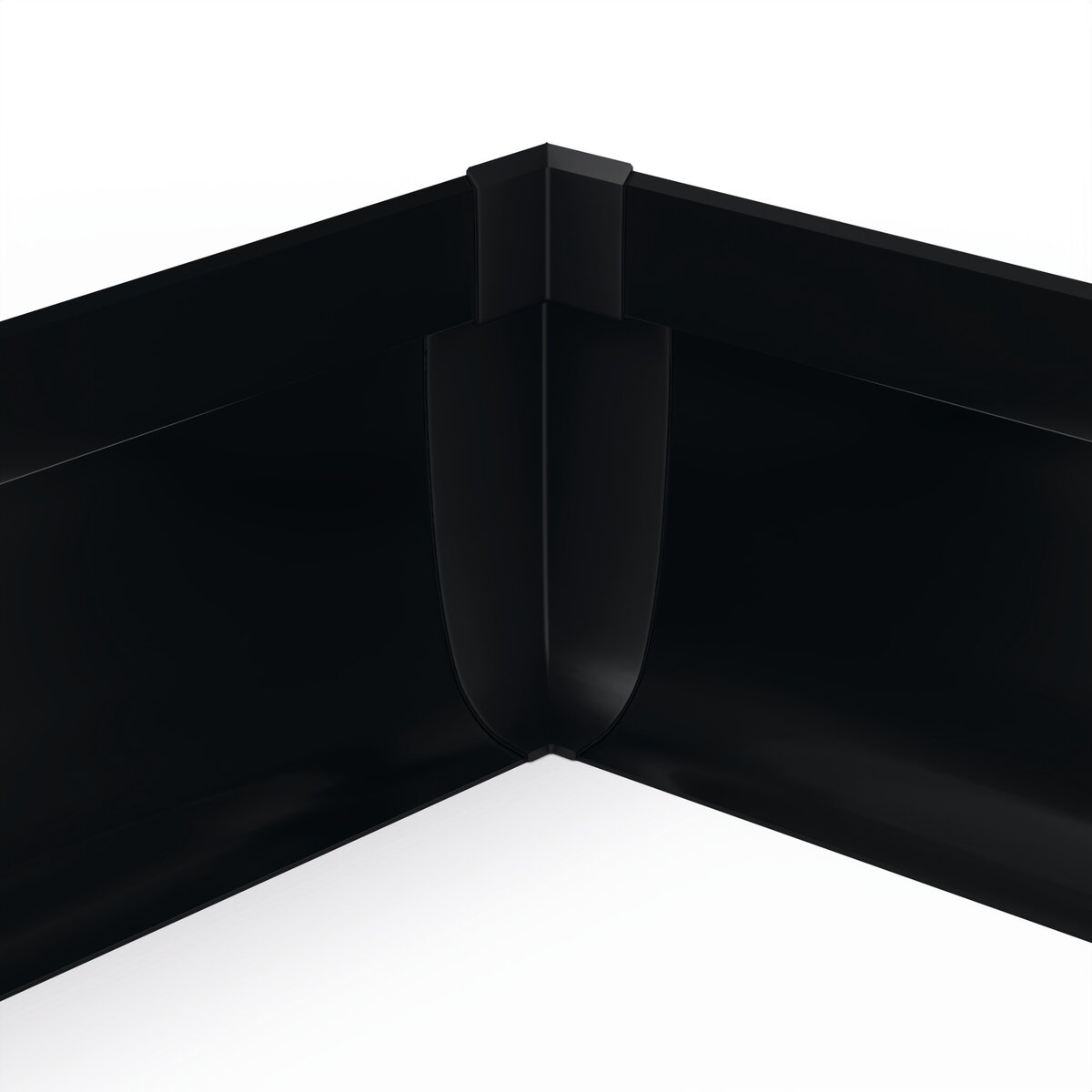KLUŚ Endkappe OLIS-K-90W, schwarz, ABS – Detail-/Anwendungsbild