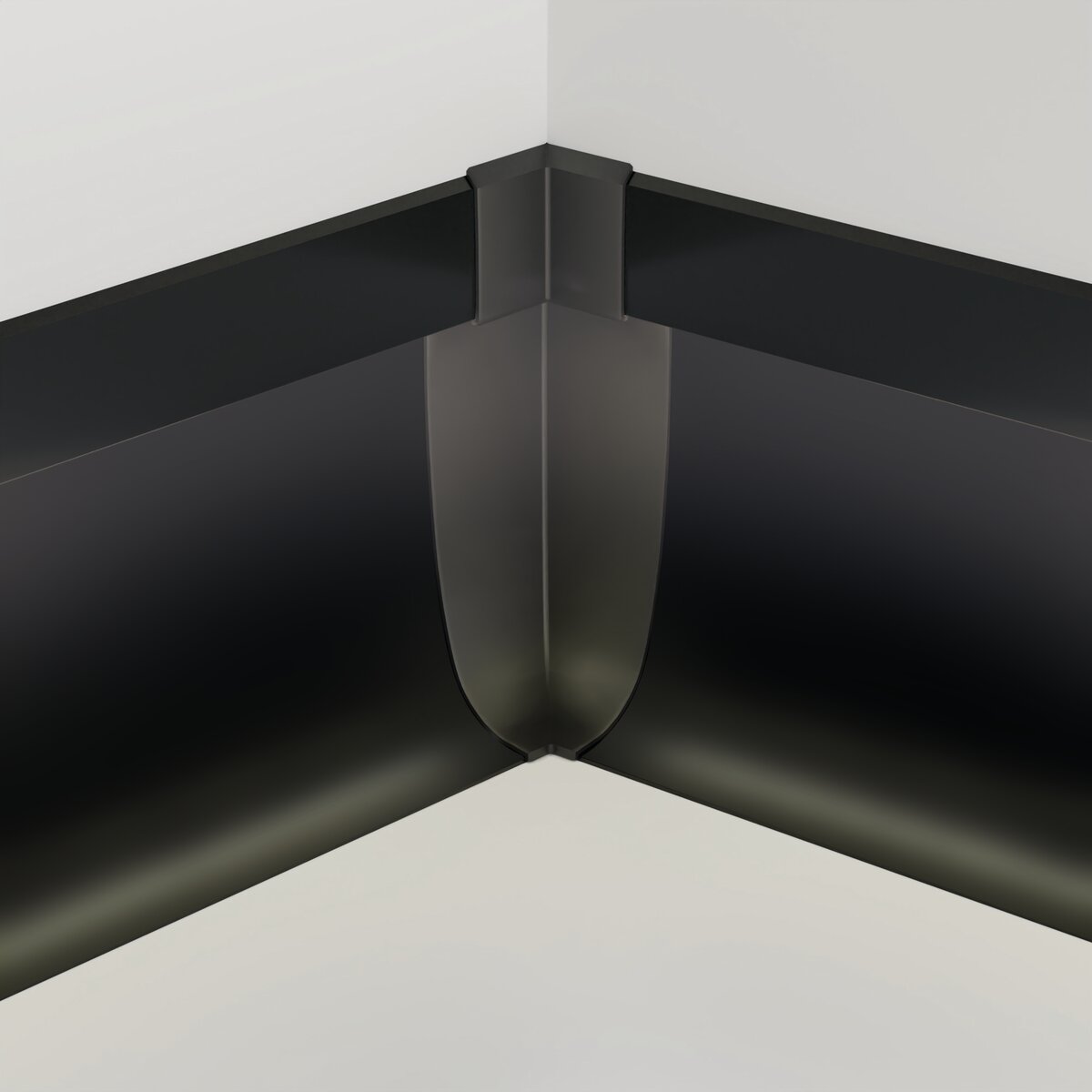 KLUŚ Endkappe OLIS-K-90W, schwarz, ABS – Detail-/Anwendungsbild