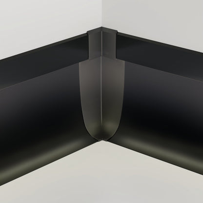 KLUŚ Endkappe OLIS-K-90W, schwarz, ABS – Detail-/Anwendungsbild