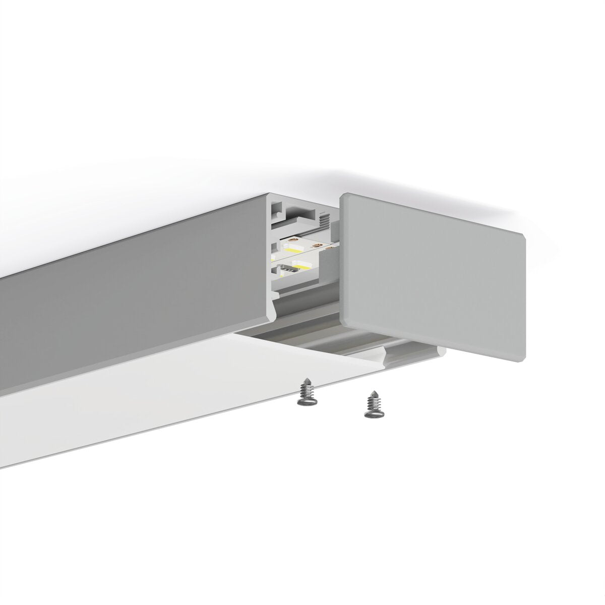 KLUŚ Endkappe LIPOD-50, grau, ABS – Detail-/Anwendungsbild