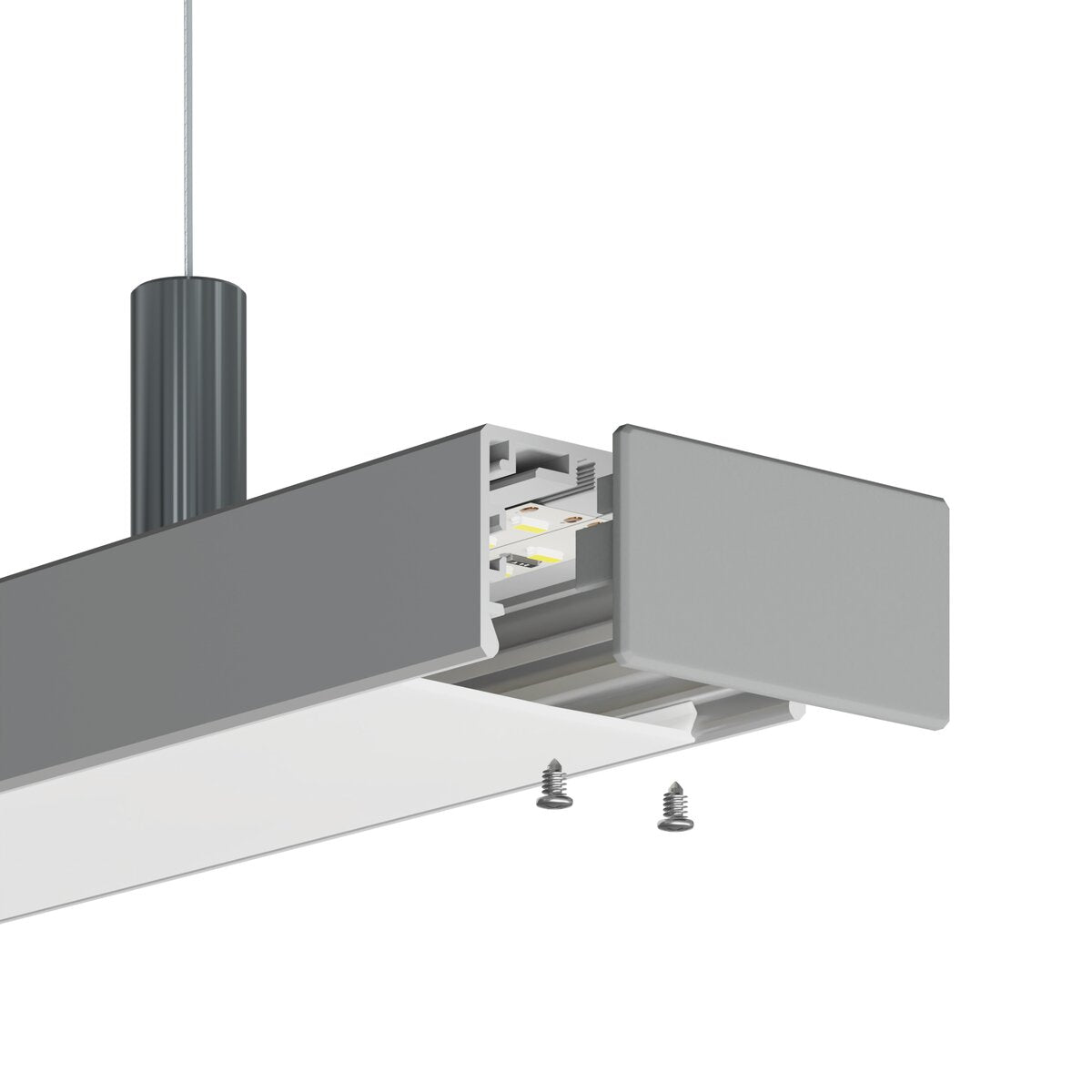 KLUŚ Endkappe LIPOD-50, grau, ABS – Detail-/Anwendungsbild