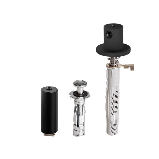 KLUŚ Befestigungsset PUSZ-ZM-1, schwarz, rostfreier Stahl, Aluminium – Produktbild