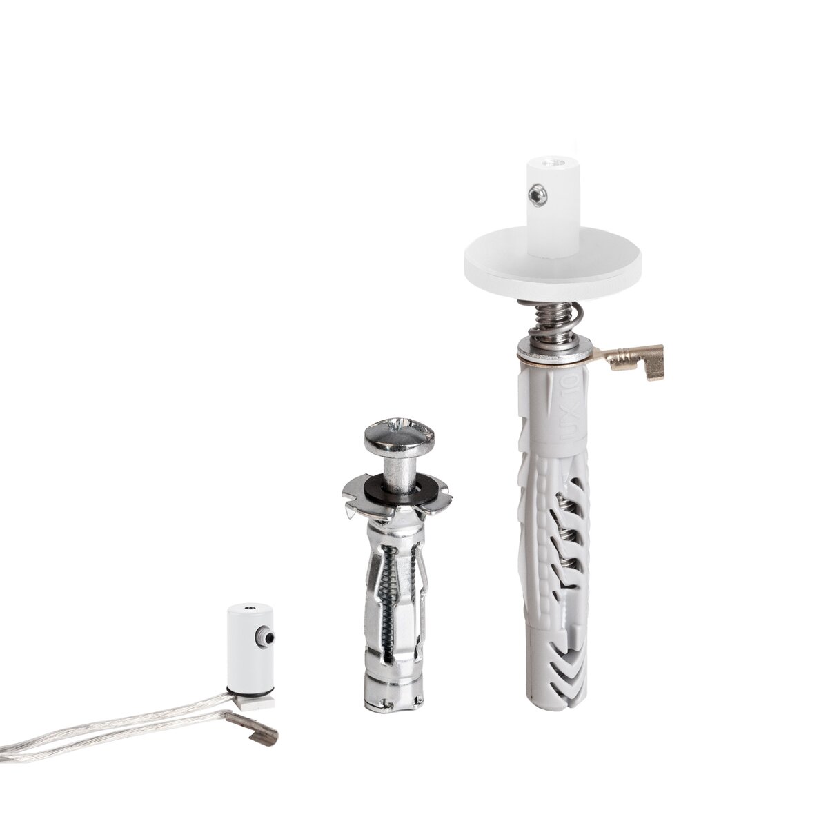 KLUŚ Befestigungsset FI-8-ZM-1, weiß, rostfreier Stahl, Aluminium – Produktbild