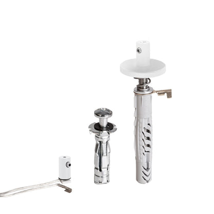 KLUŚ Befestigungsset FI-8-ZM-1, weiß, rostfreier Stahl, Aluminium – Produktbild