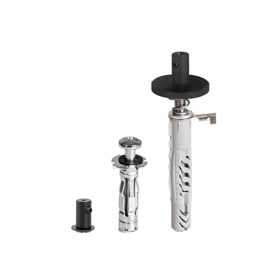KLUŚ Befestigungsset FI-8-MR-1, schwarz, rostfreier Stahl, Aluminium – Produktbild