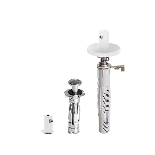 KLUŚ Befestigungsset FI-8-MR-1, weiß, rostfreier Stahl, Aluminium – Produktbild