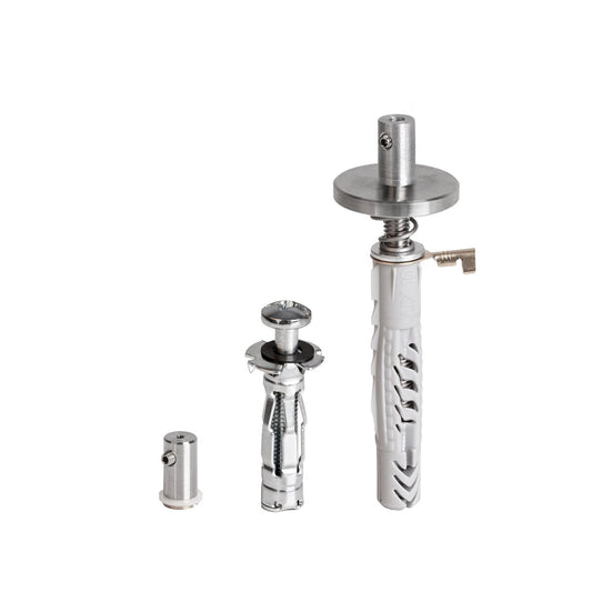 KLUŚ Befestigungsset FI-8-MR-1, silbern, rostfreier Stahl, Aluminium – Produktbild