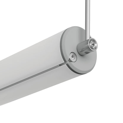 KLUŚ Endkappe mit Stromversorgung JAZ-DUO-N, grau, ABS, rostfreier Stahl – Detail-/Anwendungsbild