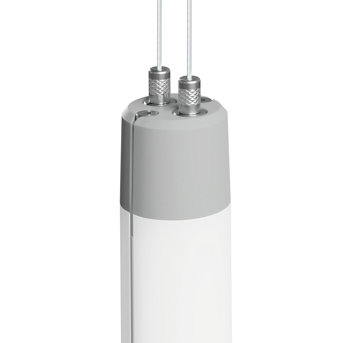 KLUŚ Endkappe mit Stromversorgung JAZ-DUO-W, grau, ABS, Aluminium, rostfreier Stahl – Detail-/Anwendungsbild