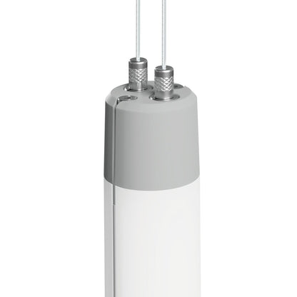 KLUŚ Endkappe mit Stromversorgung JAZ-DUO-W, grau, ABS, Aluminium, rostfreier Stahl – Detail-/Anwendungsbild