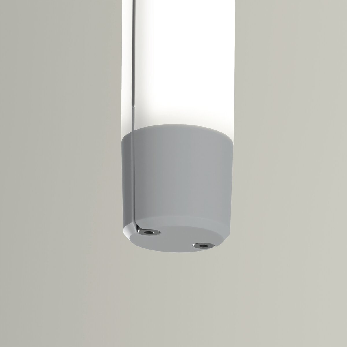 KLUŚ Endkappe JAZ-DUO-W, grau, ABS – Detail-/Anwendungsbild