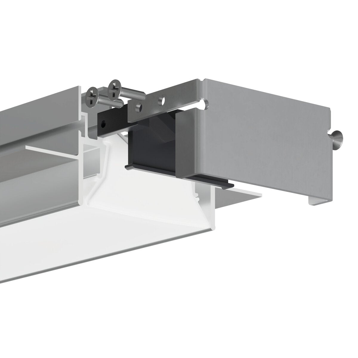 KLUŚ Endkappe FOLED-50, grau, rostfreier Stahl – Detail-/Anwendungsbild