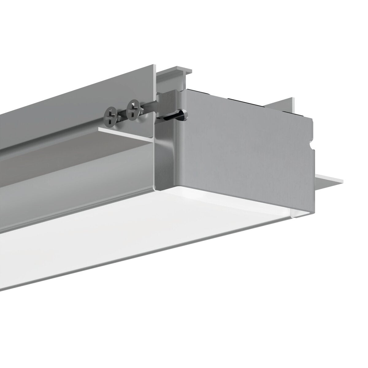 KLUŚ Endkappe FOLED-50, grau, rostfreier Stahl – Detail-/Anwendungsbild