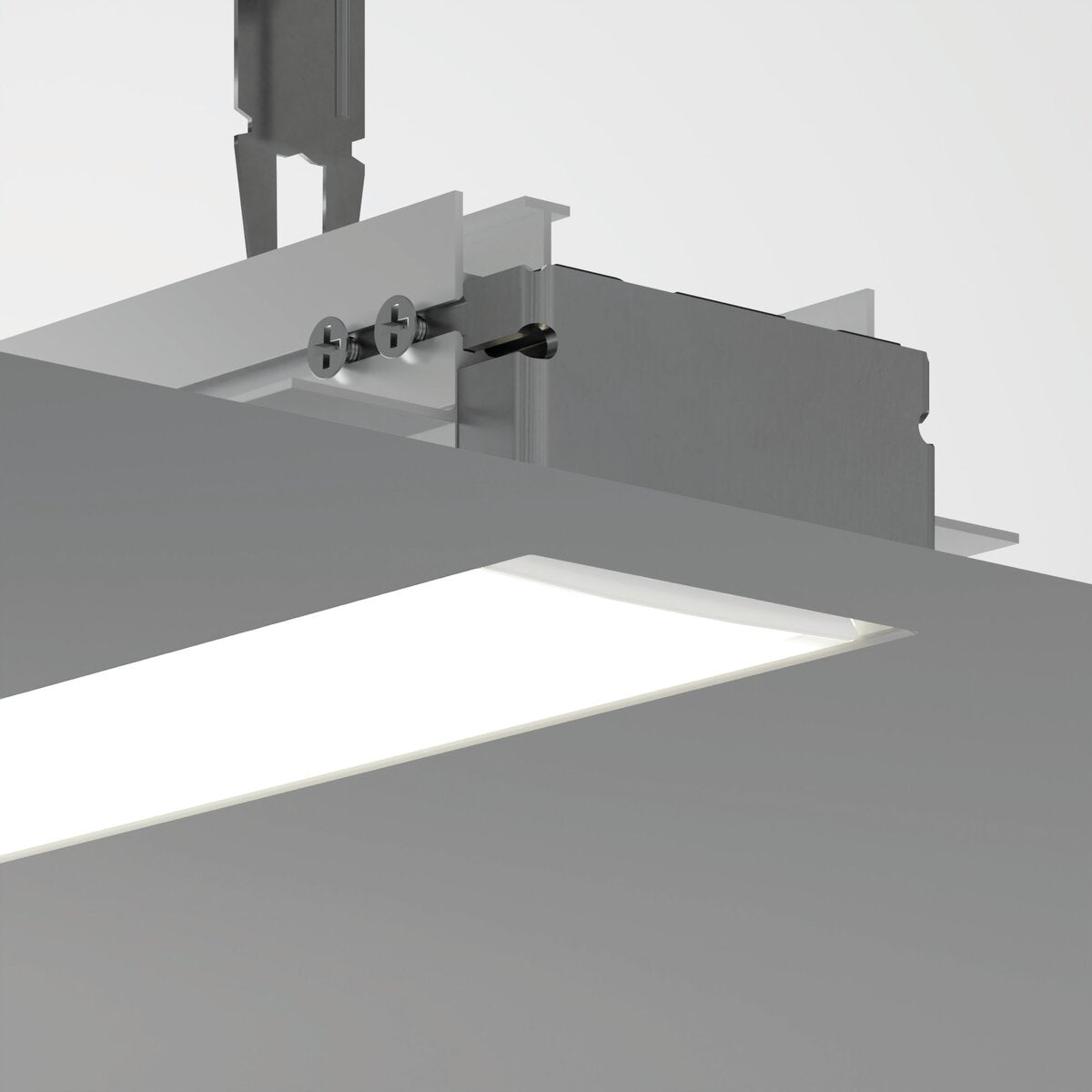 KLUŚ Endkappe FOLED-50, grau, rostfreier Stahl – Detail-/Anwendungsbild