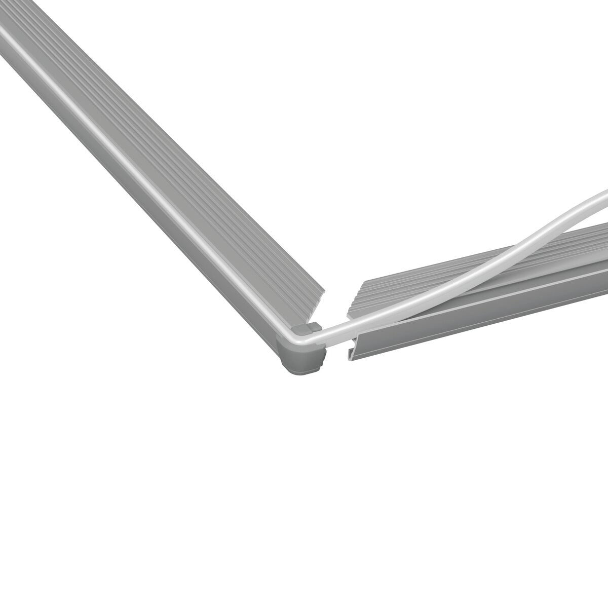 KLUŚ Endkappe STEKO-PLUS-90, grau, ABS – Detail-/Anwendungsbild