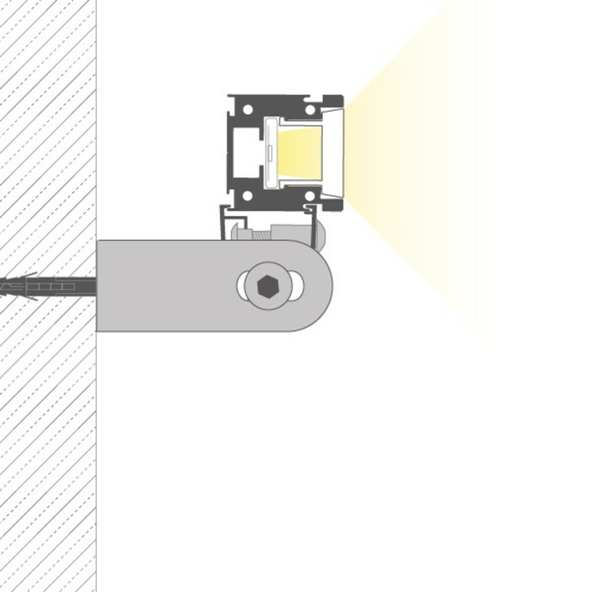 KLUŚ Befestigungsclip HR-OPTI-75 – Detail-/Anwendungsbild