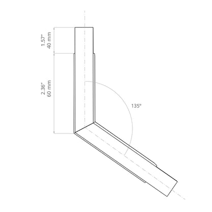 KLUŚ Formstück L135 – technische Zeichnung / Maße