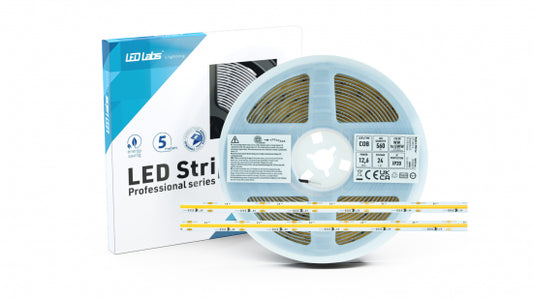 LED Streifen PRO 3Y 24V 2800 LED COB 12.6W 2700-2200K