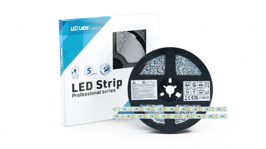 LED Streifen PRO 3Y 12V 600 LED 2835 SMD 9.6W CW RA90